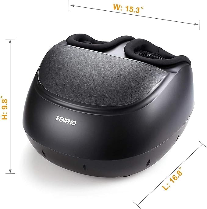 RENPHO Foot Massager Machine with Heat, Shiatsu Foot Massager for Plantar Fasciitis, Birthday Gifts for Women, Cordless Control, FSA Eligible HSA Store Eligible, Up to Size 13