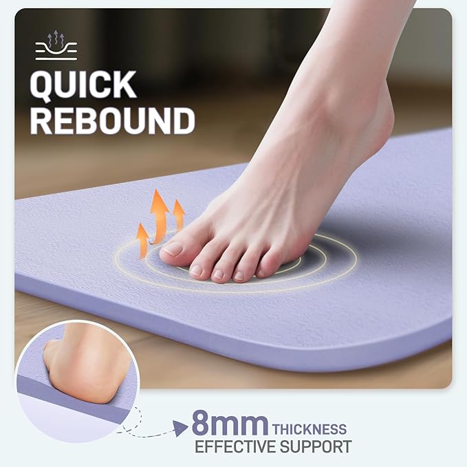 Foldable Yoga Mat for Travel 72"x 32"x 0.32"Inch, 8mm Thick Folding Exercise Mat, Outdoor Non-slip Pilates Mat for Women & Men, Wide Yoga Mat Packable for Workout and Fitness