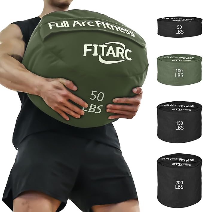 Fitarc Sandbag Workout Bag,Sand Bags for Weight Training,Sandbags for Fitness,Sandbags for Weight Training,Round Sandbag,Cross-Training & Exercise, Sand Not Included