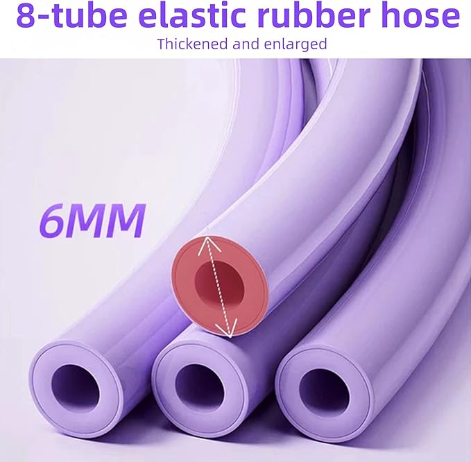 Multifunctional Pedal Resistance Band, 8 Tube Stretch Band with Handle, Upgrade Heavy-Duty TPE Tubes with 300% Stretch, Shaping Exercise Equipment for Abdominal, Leg, Arm and Back Slimming Training