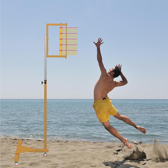 5.9-11.8 FT Jump Measurement Tester, Floor Mounted Vertical Jump Measuring Device, Vertical Jumping Measurement Tool for Volleyball Slam Dunk Jump Training Aid