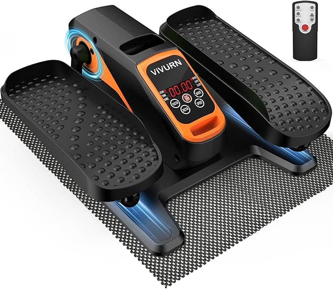 VIVURN-018 Under Desk Elliptical 12 Speed 5 Modes Mini Motorized Leg Exerciser While Sitting for Seniors As Seen on TV with Non-Slip Mat Quiet & Portable Electric Pedal Exerciser for Home and Office