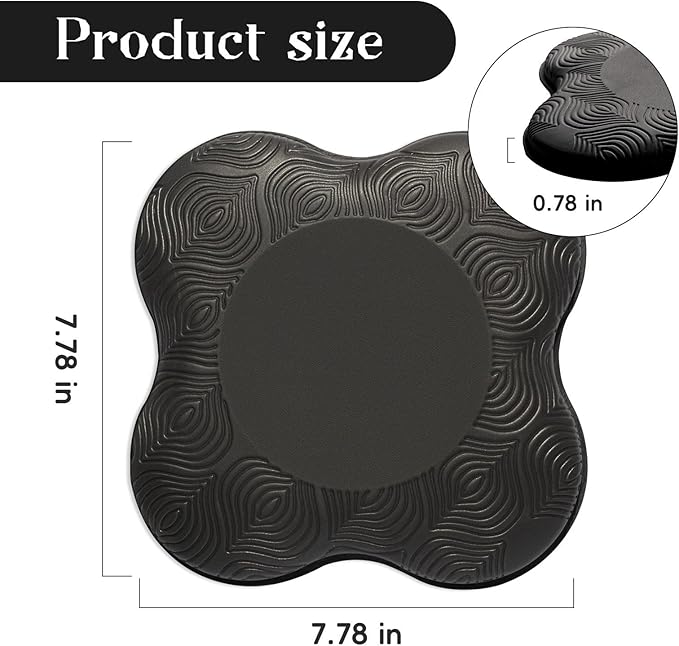 2 Packs Yoga Knee & Elbow Cushions - Extra Thick Foam for Knees, Elbows, Wrists, Hands & Head - Pilates & Kneeling Pads - Support Foam Pads for Women & Men