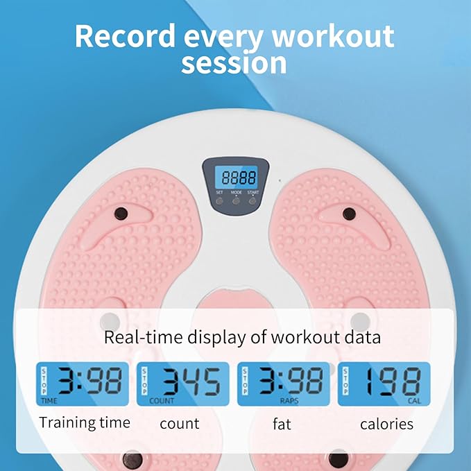 Twist Waist Disc,Waist Workout Core & Ab Exercise | Core Twisting Disc with Calorie Count - for Home Gym Office Fitness Enthusiasts Beginners Post-Partum Individuals