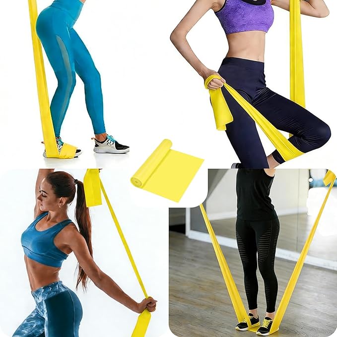 Resistance Bands Long Non-Latex Elastic Stretch Bands Work Out Band for Working Out Women or Men, Exercise Bands Set Yoga, Pilates, Gym,