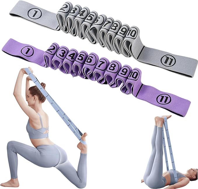 Fitness Resistance Band for Stretching and Yoga, Numbered Resistance Band for Glute Training, Number Resistance Band for Exercise and Flexibility