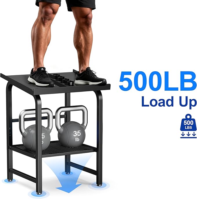 Dumbbell Rack Only Weight Stand Fits For Adjustable Weight 500lbs Load up Heavy Duty Kettlebell Stand for Home Gym（No Dumbbell, Rack Only）