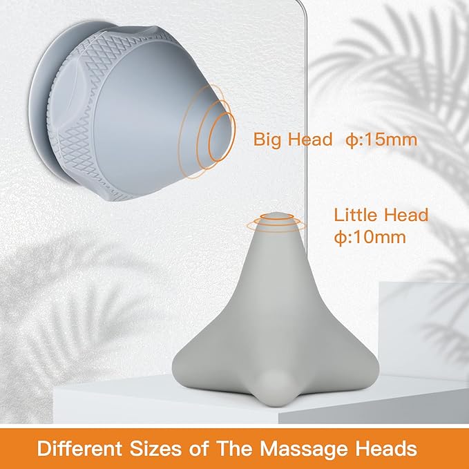 Trigger Therapy Tool with Suction Cup Manual Massage Kit to Relieve Muscle Pain and Tension - Legs Grey (2PCS)
