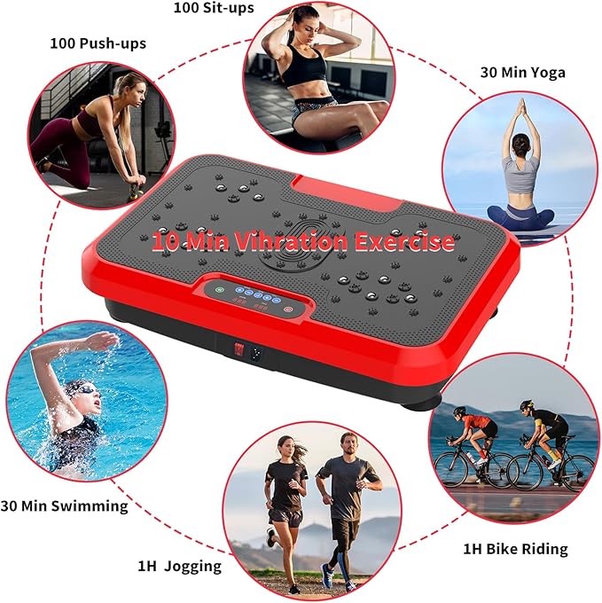 Vibration Plate Exercise Machine – Full Body Vibration Platform for Weight Loss, Lymphatic Drainage & Muscle Toning – Home Fitness Equipment with Remote