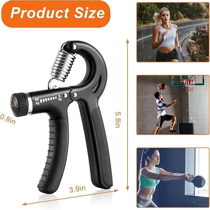 2 Pack Grip Strength Trainer, Hand Grip Exerciser Strengthener with Adjustable Resistance 11-132 Lbs (5-60kg), Forearm Strengthener Hand Exerciser for Musicians Athletes and Injury Recover