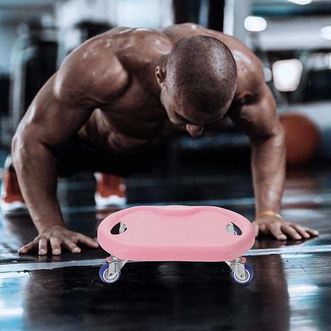 Quiet Fitness Abdominal Training Disc with Comfortable Handle Core Sliders for Home Gym Rolling Workout Equipment for All Levels Pink Silent Design