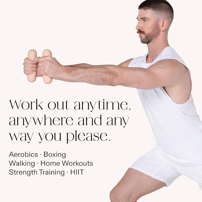 Bala Bars Dumbbell Set for Women & Men - Set of 2 Bars Designed for Walking, Strength Training, HIIT, Boxing & Aerobics - Hand Weights for Working Out at Home