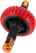 Ab Roller Wheel with Elbow Support, Multi-functional Abs Wheel for Core Strength Training, Red Compact Abdominal Trainer for Home and Gym Workout