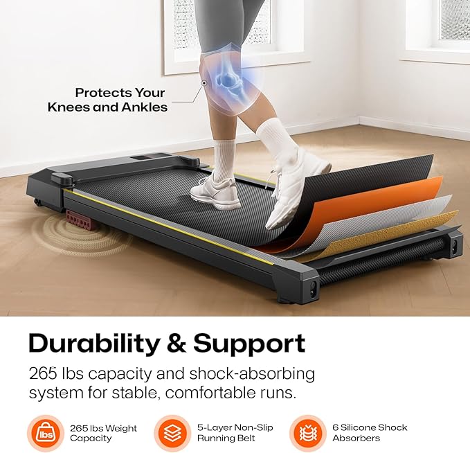 Walking Pad with 9% Incline, Compact Under Desk Treadmill for Home, 2.5HP Powerful 3 in 1 Portable Treadmill with Remote Control, Walking Pad for Home and Office