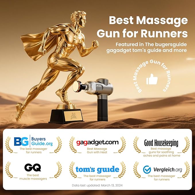 BOB AND BRAD C2 Plus Massage Gun with Heat, Deep Tissue Percussion FSA Massager Gun for Athletes & Pain Relief, Electric Handheld Back Neck Shoulder Muscle Massager, HSA Eligible Gift