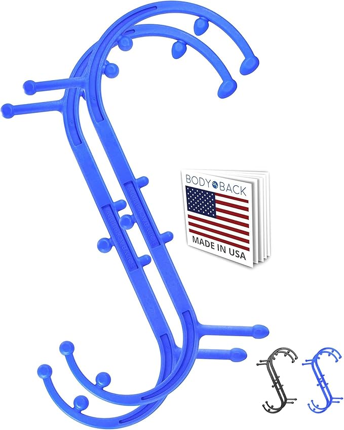Body Back Buddy Classic USA Made Handheld Full Body Massage Cane Pressure & Trigger Point Massage Tool for Deep Tissue Pain Relief - Dual Massage Hooks for Back, Shoulder, Neck. Manual Back Massager