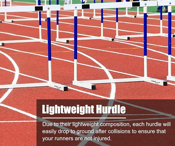 Height Adjustable Track & Field Hurdles, Sport Speed Hurdles Training Equipment for All Ages, Obstacle Courses and Drills Jumping Bar (1Pc 55)