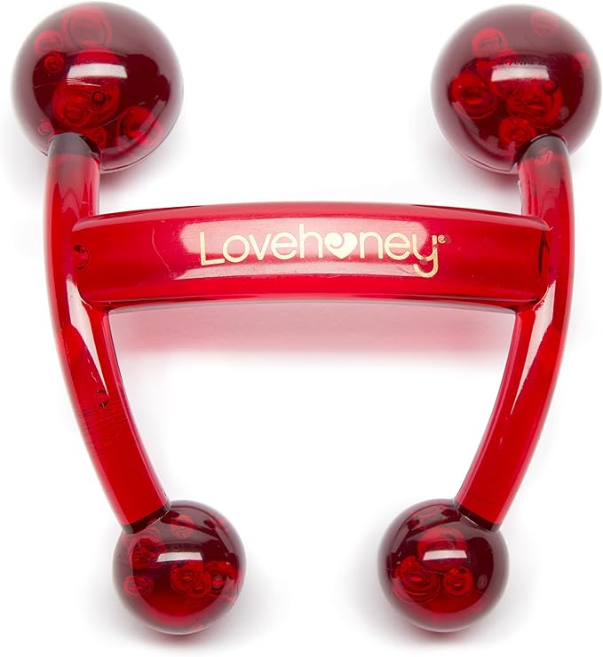 Lovehoney Oh! Body Massager Handheld Tool | Massage Tool for Back, Neck & Shoulders | Easy Grip Smooth Ergonomic Handle | Red