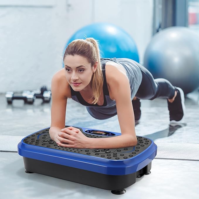 Arlopu 3D Vibration Plate Exercise Machine, Full Body Workout Vibration Platform for Weight Loss & Lymphatic Drainage, Shake Fitness Platform with Loop Bands for Women Men