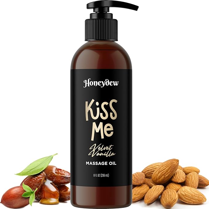 Sweet and Sensual Massage Oils for Couples - Mango and Vanilla Romantic Full Body Massage Oils with Sweet Almond Oil for Easy Gliding Special Moments - Therapeutic Grade Scented Body Oils