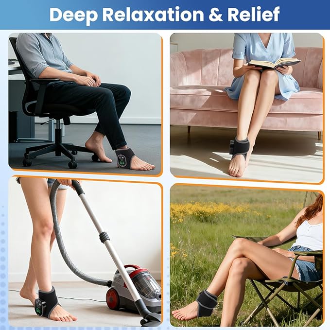 Foot Massager for Pain Relief, Ankle Massager with Heat, Ankle Heating Pad Heated Wrap Brace for Pain Foot Renew, Foot Warmer Gift