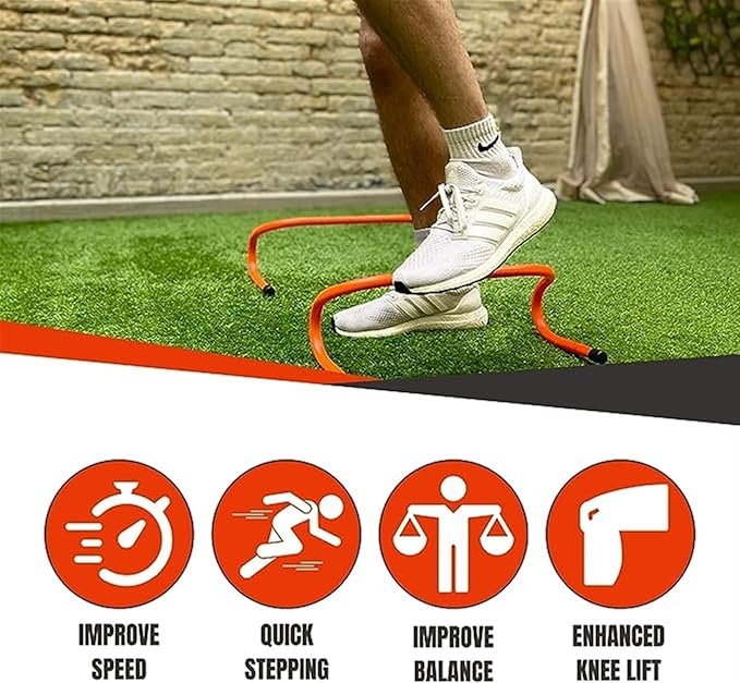 Speed Training Agility Hurdles for Athletes - 2-Pack - Speed and Agility Training Equipment for Soccer Basketball Football Hurdle Training (Size : H 50cm)