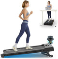 Walking Pad Treadmill with 12% 9-Level Auto Incline, 450 lbs Capacity Bluetooth Speaker Under Desk Treadmills for Home Hiking, 5 MPH