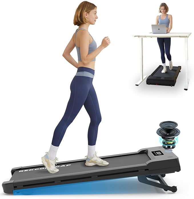 Walking Pad Treadmill with 12% 9-Level Auto Incline, 450 lbs Capacity Bluetooth Speaker Under Desk Treadmills for Home Hiking, 5 MPH
