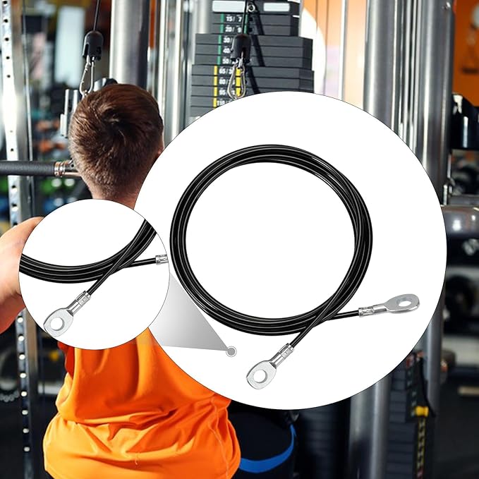 Fitness Pulley Cable Steel Wire Rope Multifunctional Cable Machine Attachment Accessories Replacement for Strength Equipment Suitable for Home Gym Upp