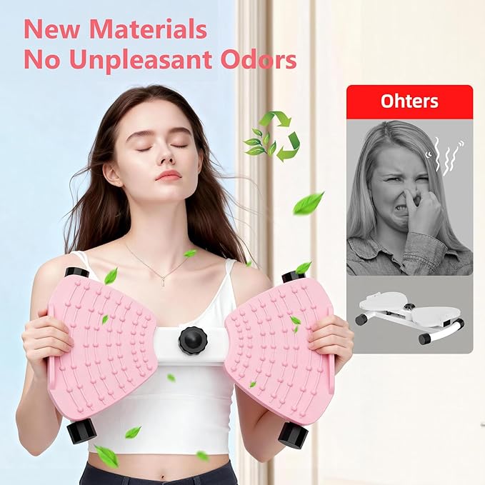 Waist Twister, Ultra-Quiet Ab Twister Machine with 330 lbs Weight Capacity Pilates Board for Women Belly Fat Loss, Noiseless Core Ab Exercise