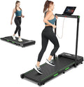 THERUN Walking Pad, 2 in 1 Foldable Treadmills for Home, 2.5HP Under Desk with Handle Bar, 16" Widened Running Belt, with Remote Control & LED Touch Screen