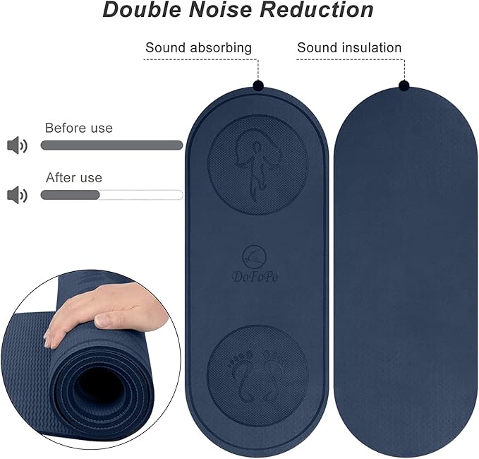Jump Rope Mat 71"/63"x24" Larger Non-Slip Indoor Outdoor Exercise Fitness Mat, High-Density Workout Shock Absorption for Home Gym Flooring Concrete Jumping Rope