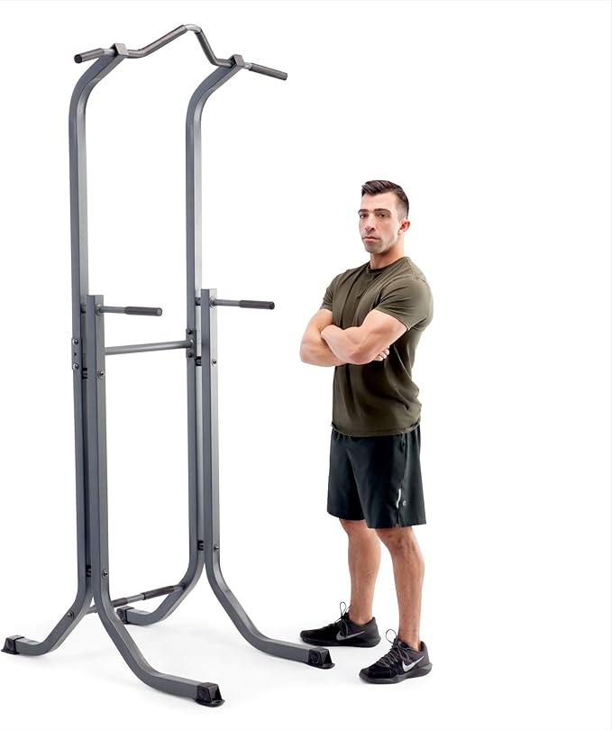 Marcy Power Tower Multi-Functional Home Gym Pull Up Chin Up Push up Dip Station for Strength Training TC-5580