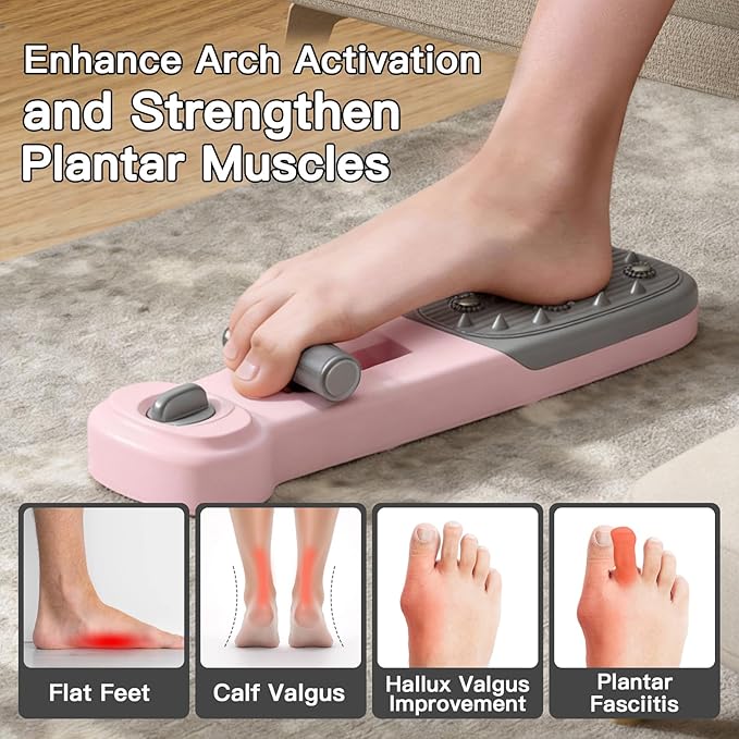 Foot Arch Trainer with Adjustable Resistance, Plantar Fasciitis Relief & Arch Support Strength, for Flat Feet, Foot Arch Exercise for Adults & Seniors