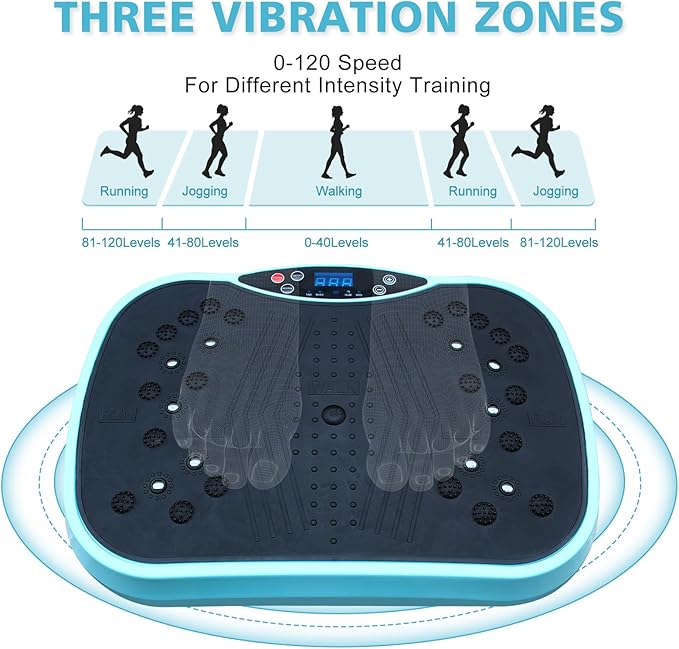 Vibration Plate Fitness Platform Exercise Machine Vibrating Shaking Full Body Shaker Workout Vibrate Stand Shake Board Sport Gym, Vibration Plate Exercise Machine for Home Exercise Gym