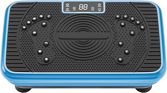Vibration Plate Fitness Platform Exercise Machine Vibrating Lymphatic Drainage Shaking Full Body Shaker Workout Vibrate Stand Shake Board Sport Gym for Weight Loss Fat Burner for Women Men