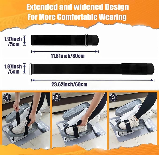 8 Pcs Ellipse Leg Exerciser Machine Pedal Straps, Suitable for Under Desk Elliptical Peddler Foot & Leg Pedal Exercixer for Seniors Fitness Home Sports Accessories