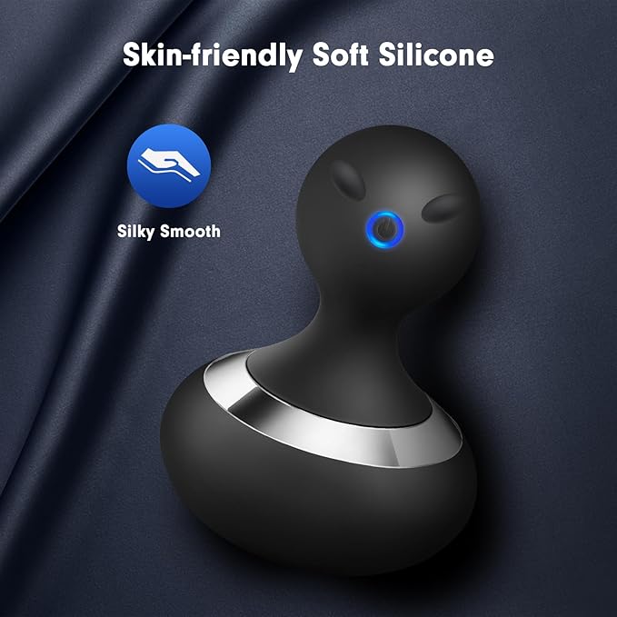 Cordless Electric Massager with 10 Powerful Vibrations, Rechargeable Handheld Neck Massager (Black)