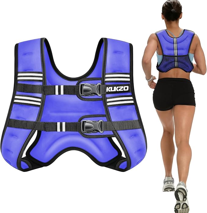 Weighted Vest Woman, 6/8/12/16/20/25/30 Lb Unisex Reflective Strength Training Weight Vest For Running, Jogging, Cardio & Workouts