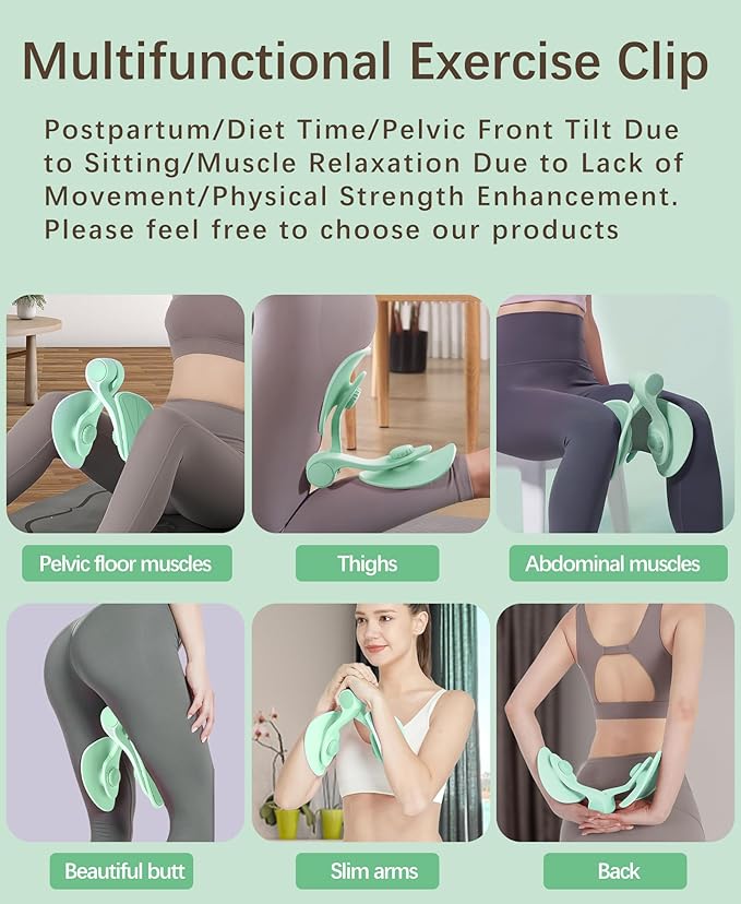 Thigh Exerciser Kegel Exerciser, Pelvic Floor Trainer, Kegel Trainer for Postpartum Rehabilitation, Trimmer Inner Thigh, Thigh Toner Workout,