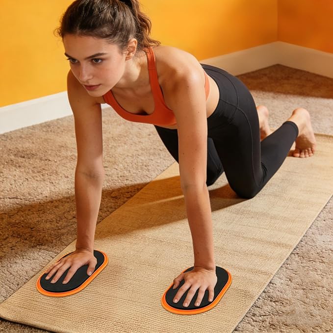 Core Sliding Discs, Exercise Core Sliders, Sided Workout Sliders for Carpet, Floor Slider's for Exercise, Oval Shape Fitness Gliders Sliding Discs for Women Men Home Bedroom Floor Gym Indoor