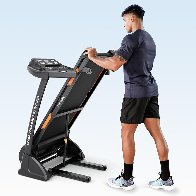 THERUN Incline Treadmill, Treadmills for Running and Walking, 300 lbs Weight Capacity Folding Treadmill with 0-15% Auto Incline, Wide Belt, 3.5 HP, App, Heart Rate