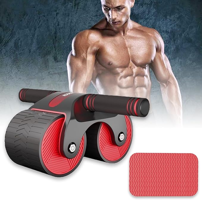 AB Roller, Automatisches Rebound-Bauchrad, Bauchroller Pedal Puller, Bauchroller Muskel Trainer, Automatic Rebound Abdominal Wheel for Home Gym Strength Training