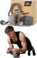 CoreFlex4D Ab Roller Wheel with Elbow Support – Dynamic 4D Core Workout Equipment for Abs, Obliques & Stability – Heavy Duty Home Gym Ab Machine for Strength Training & Full Body Fitness