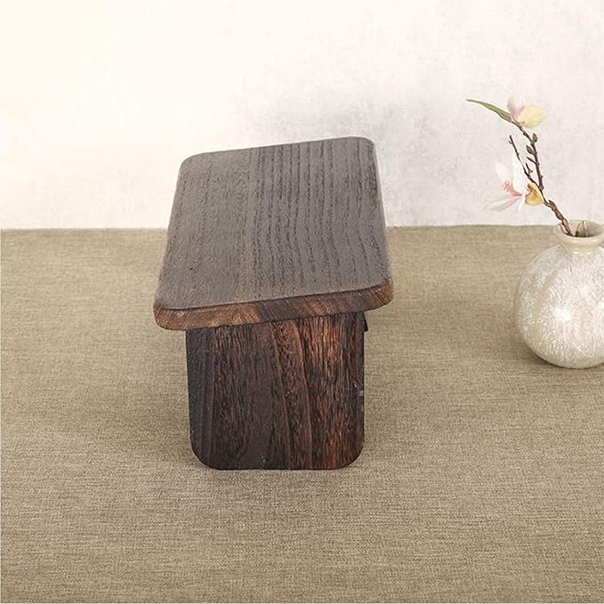 Portable Meditation Bench,Finished Bamboo, Folding Legs, Low Seat, Kneeling Alternative to Meditation Cushion for Yoga,Prayer,Ergonomic Rugged Suitable Monk & Llama Kneeling Meditation Bench