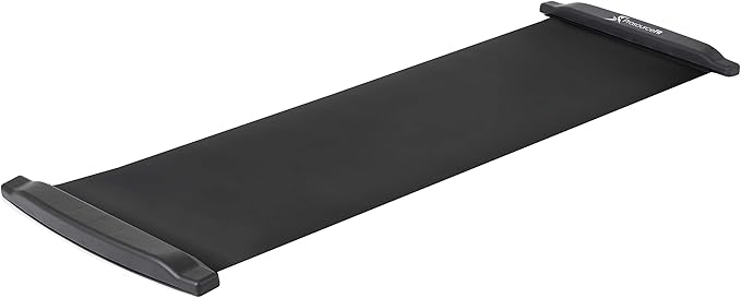 ProsourceFit Slide Board Mat for Exercise 6’ with End Stops, Booties & Carrying Bag for Low-Impact Indoor Home Workouts and Sports Training
