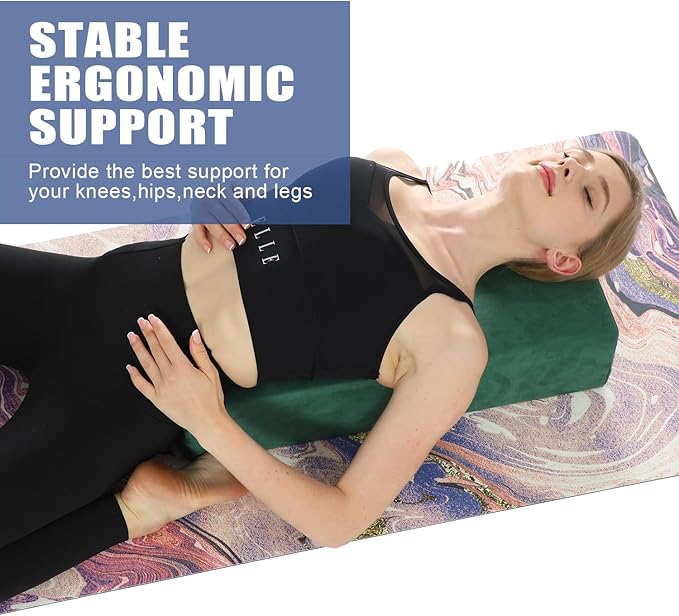 Aozora Yoga Bolster Pillow for Restorative Support & Meditation, Carry Handle & Strap Included, 8-Feet Length