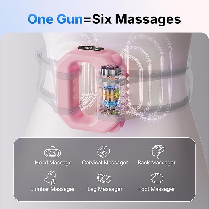 MERACH Vibration Plate for Lymphatic Drainage, 6-Level Portable Cordless Vibration, Multifunctional Full-Body Fascia Ring, Deep Tissue Percussive Massager for Weight Loss, Gift for Women