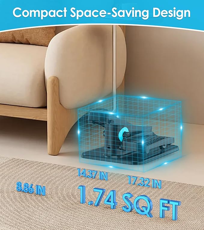 2025 New Under Desk Elliptical Machine,Portable Seated Pedal Exercise Machine for Seniors, 12 Adjustable Speed Elipse Leg Exerciser with Remote Control,Quiet Foot Exercise Machine for Home Office