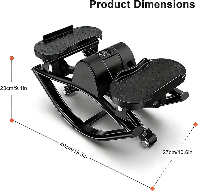 Rocker Step Side to Side, Rock Stepper, Portable Compact Lateral Rocking Fitness Stepper, for Legs, Glutes, Abs, Fitness Equipment for Home, Apartment,and Dormitory